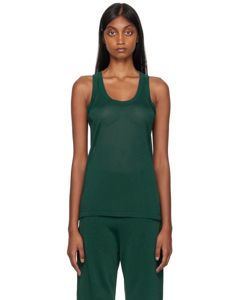 Studio Nicholson Green Flor Tank Top Balsam