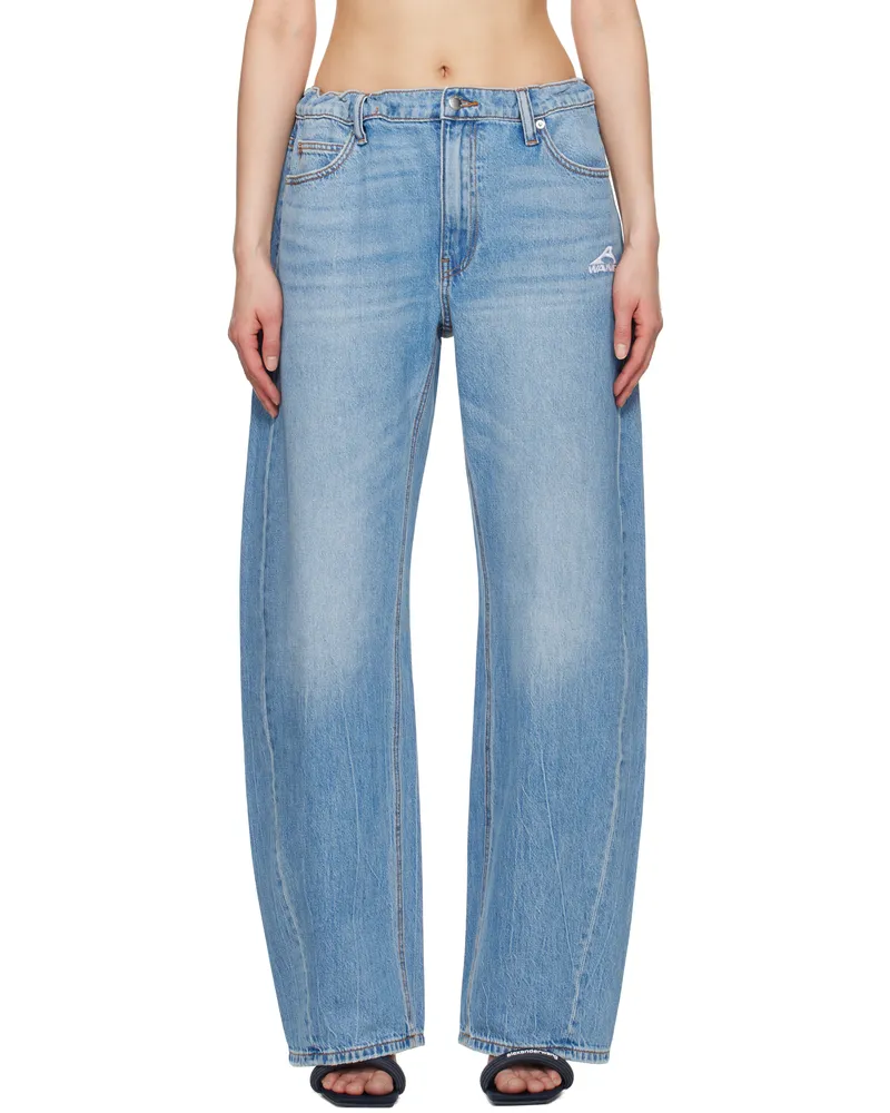 Alexander Wang Indigo Regen 5-Pocket Denim Track Jeans Vintage