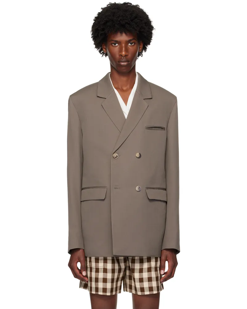 Nanushka Taupe Wool Blazer Gull