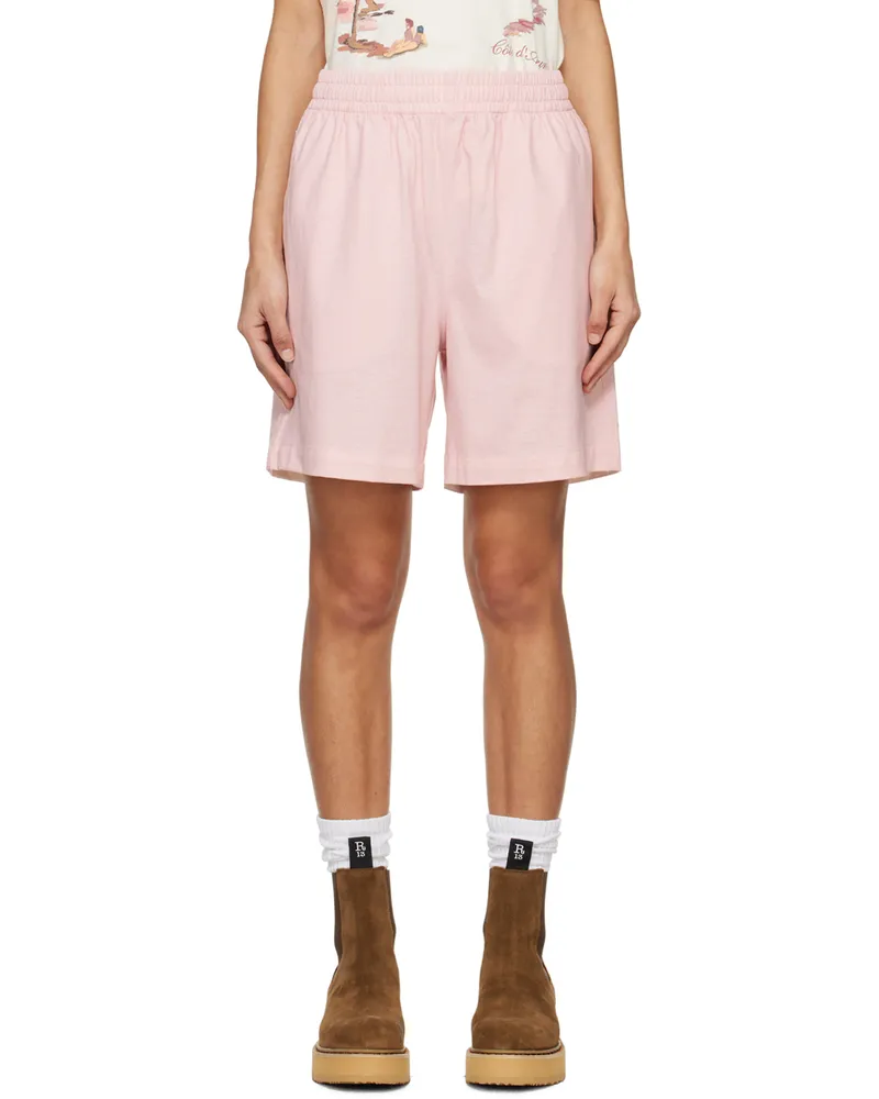 Burberry Pink Drawstring Shorts Cameo