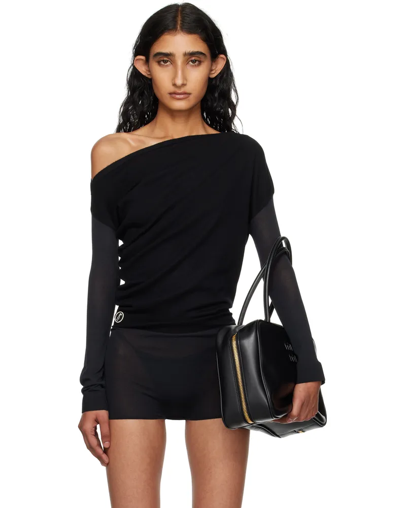 KIKO KOSTADINOV Black Heiss Knit Bodysuit Pitch