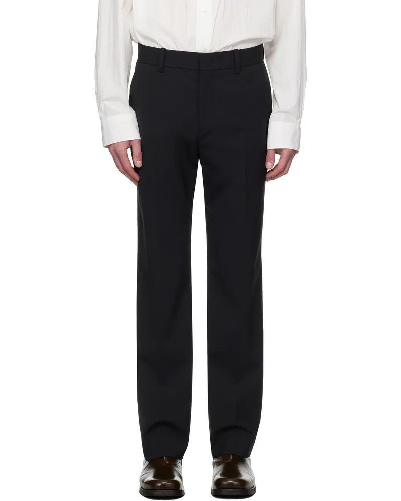 SOLID HOMME Black Essential Trousers 702b