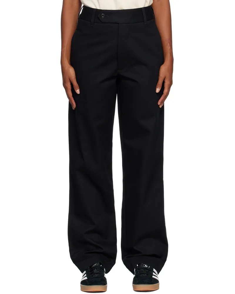 Nicholas Daley Black Straight-Leg Trousers Black