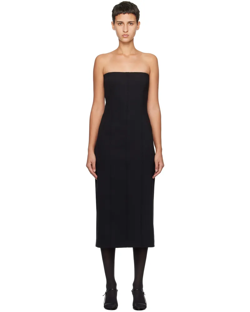 The Row Black Melonia Midi Dress Black