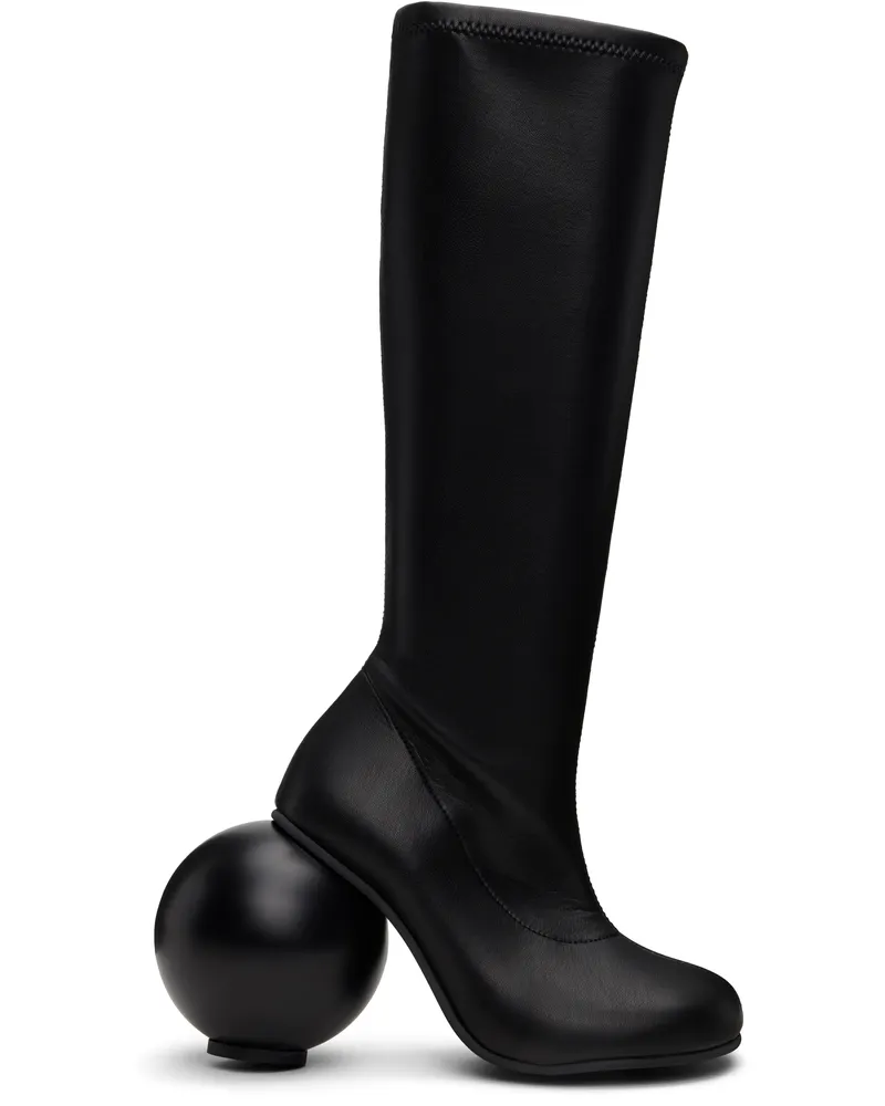 YUME YUME Black Ball Tall Boots Black