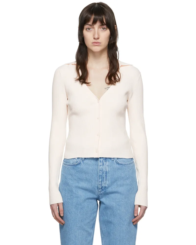 Rag & Bone Off-White Viscose Cardigan Ivory