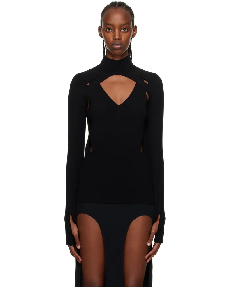 Dion Lee Black Skivvy Turtleneck & Tank Top Set Black