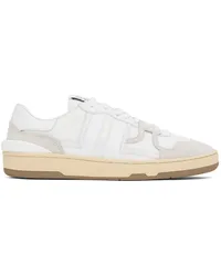 Lanvin White Clay Mesh Sneakers White