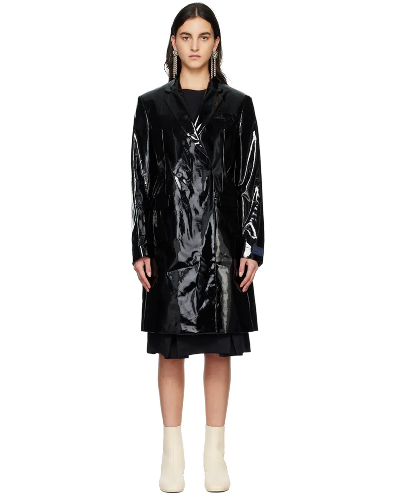 Raf Simons Black Classic Double Breasted Coat 0099