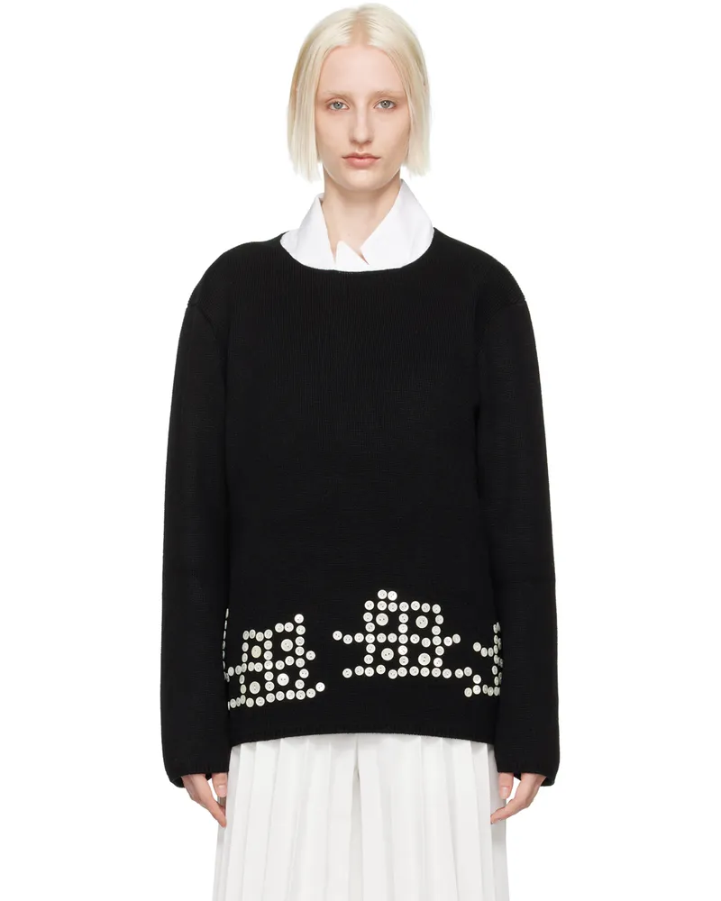 Comme des Garçons Black Button Sweater 1