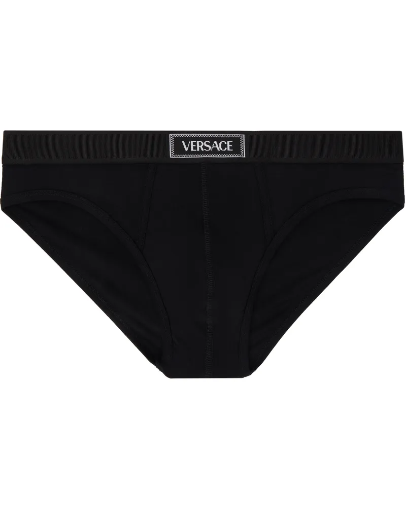 Versace Black 90s Vintage Logo Briefs 1b000-black