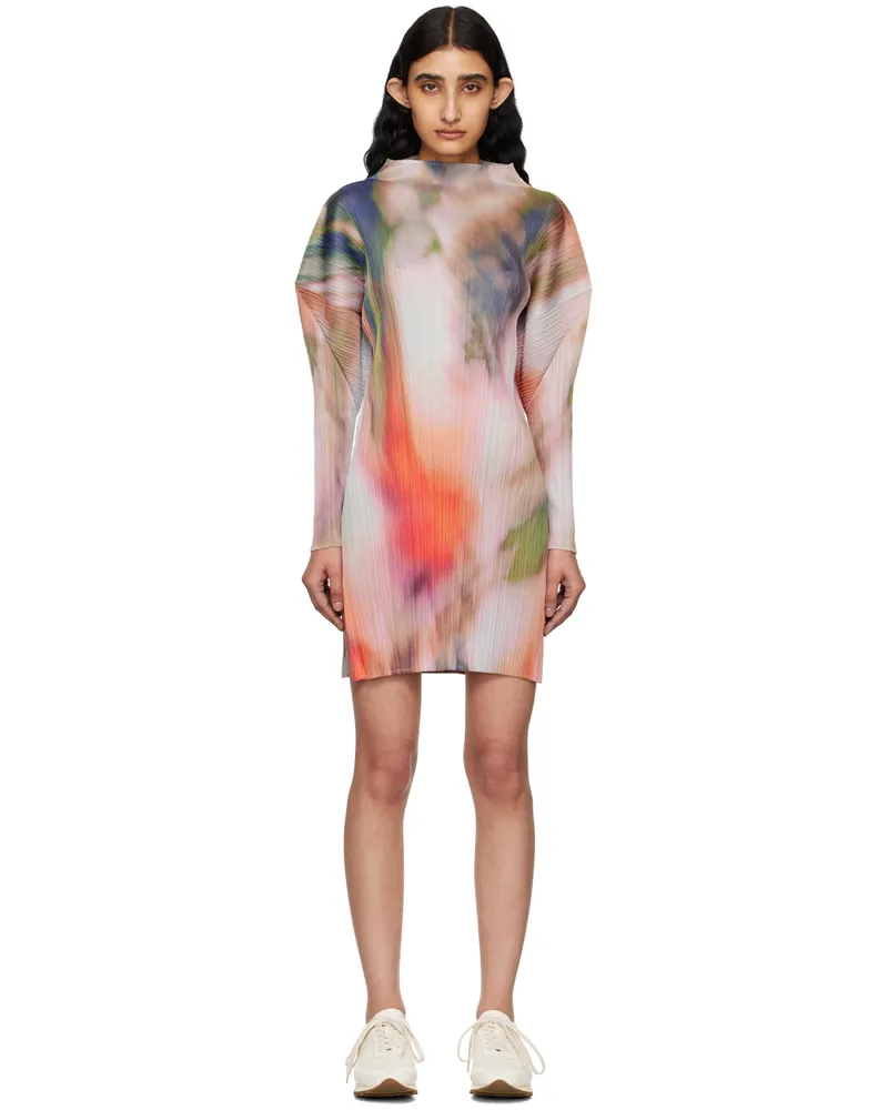 Issey Miyake Multicolor Turnip & Spinach Minidress 20