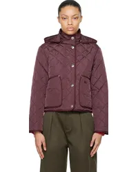 Burberry Purple Quilted Jacket Deep