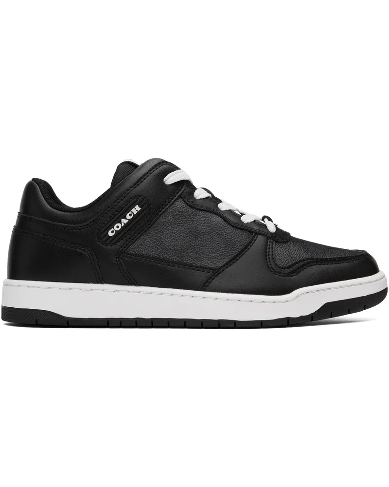 Coach Black C201 Signature Canvas Sneakers Black