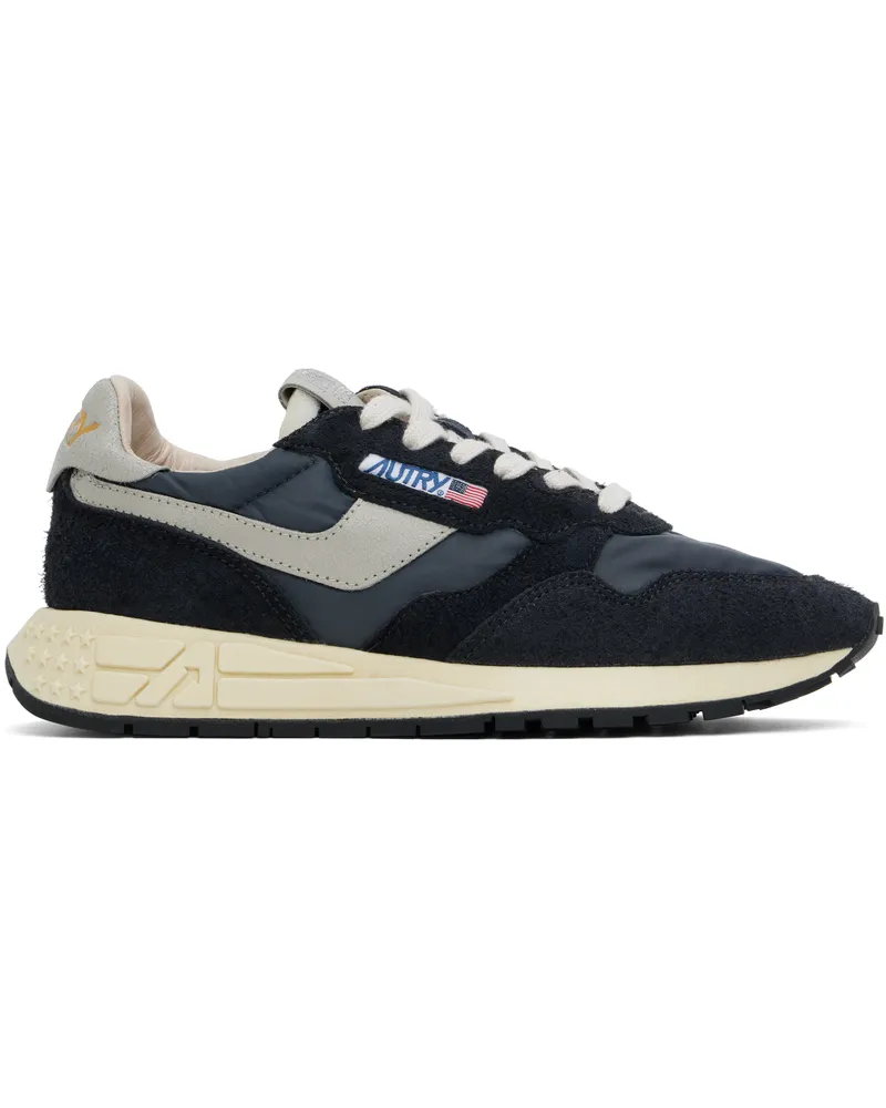 AUTRY Black & Gray Reelwind Low Sneakers Nylon