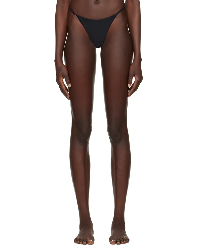 CDLP Black Tanga Bikini Bottoms Black