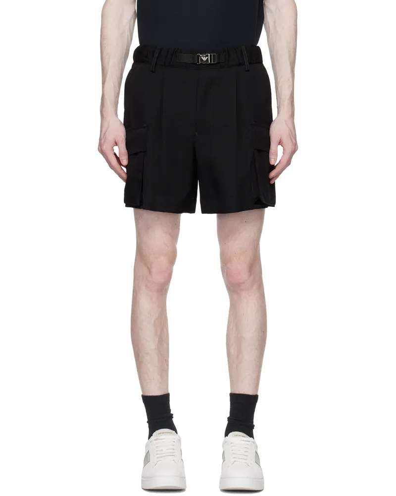 Emporio Armani Black Press-Release Shorts Nero