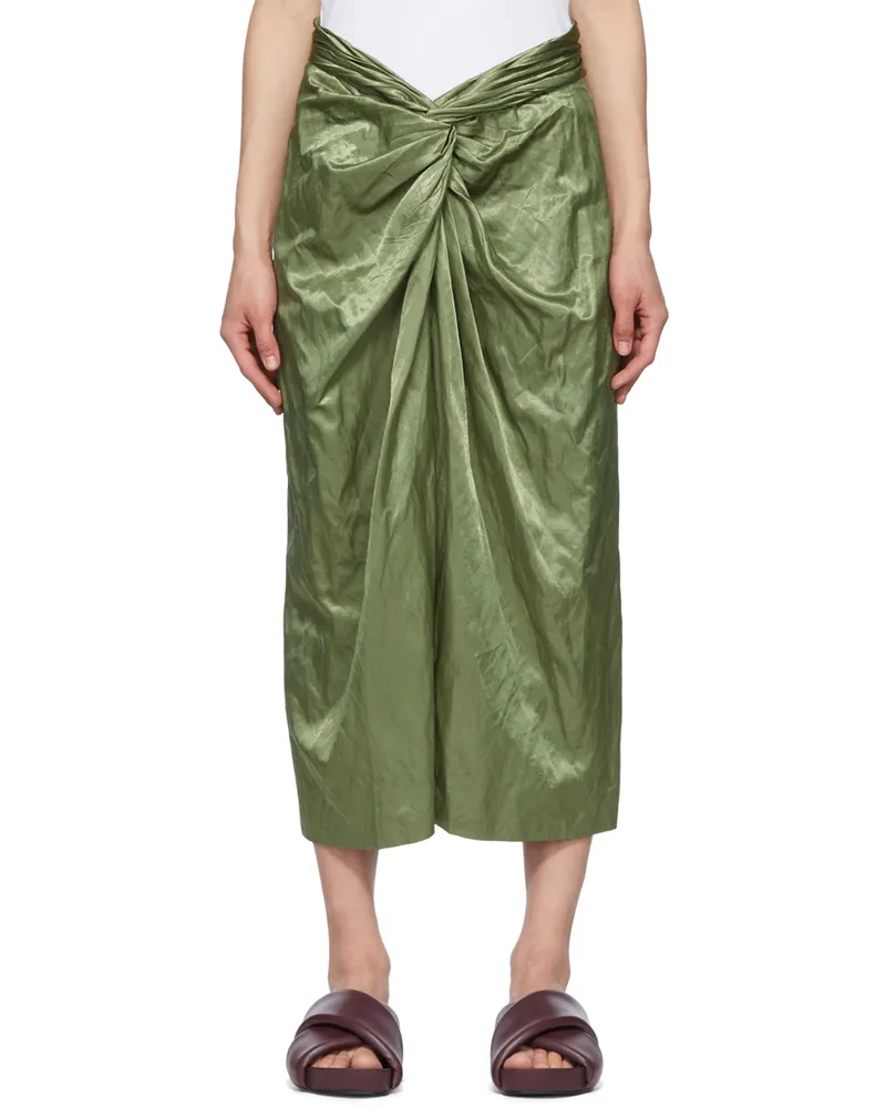 Vince Green Cotton Skirt Dk