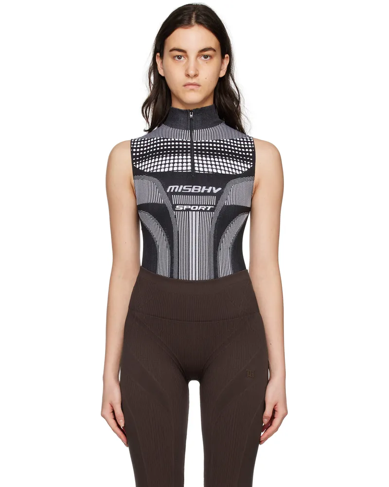 MISBHV Black & White Europa Bodysuit Black
