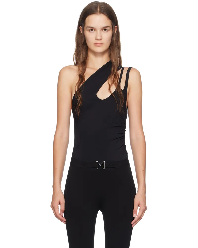 Thierry Mugler Black Asymmetric Bodysuit 1999