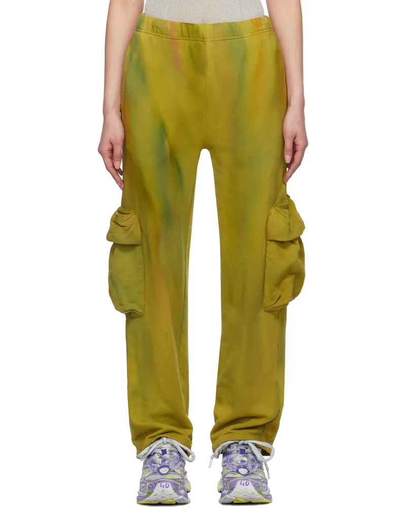Collina Strada Khaki Straight-Leg Cargo Pants Sea