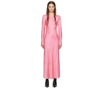 Pink Bias Maxi Dress