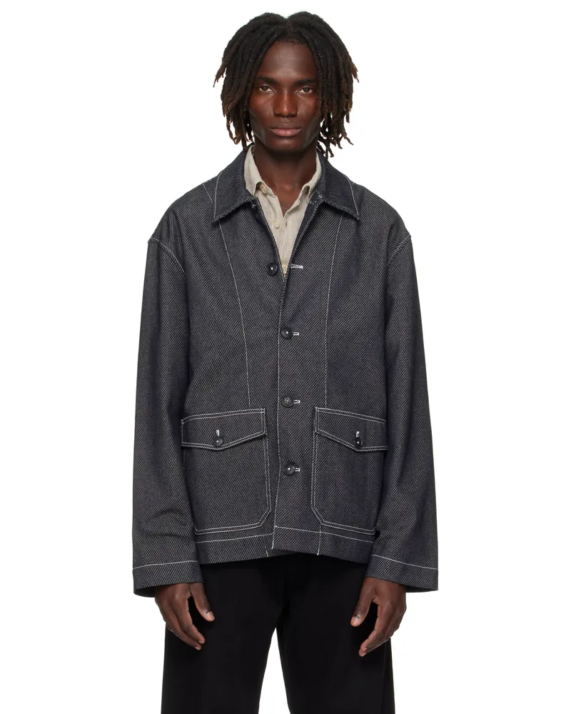 COMMAS Black Twill Denim Jacket Midnight