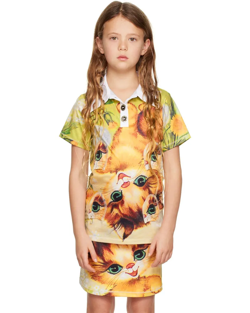 CHOPOVA LOWENA SSENSE Exclusive Kids Yellow Kitten Eye Polo Multi