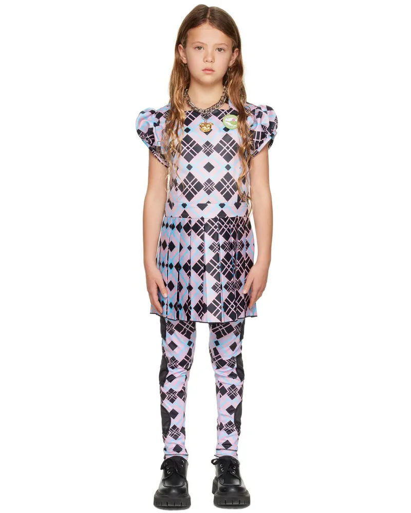 CHOPOVA LOWENA SSENSE Exclusive Kids Pink & Blue Dress Black