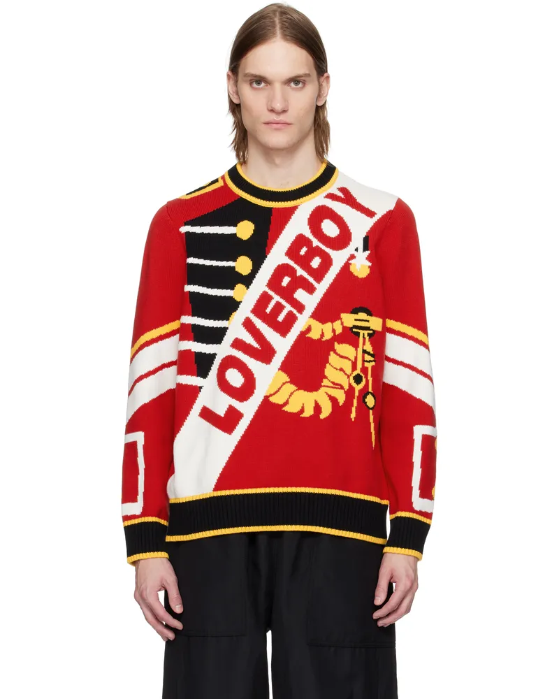 Charles Jeffrey Loverboy Red 'Loverboy' Logo Sweater Red