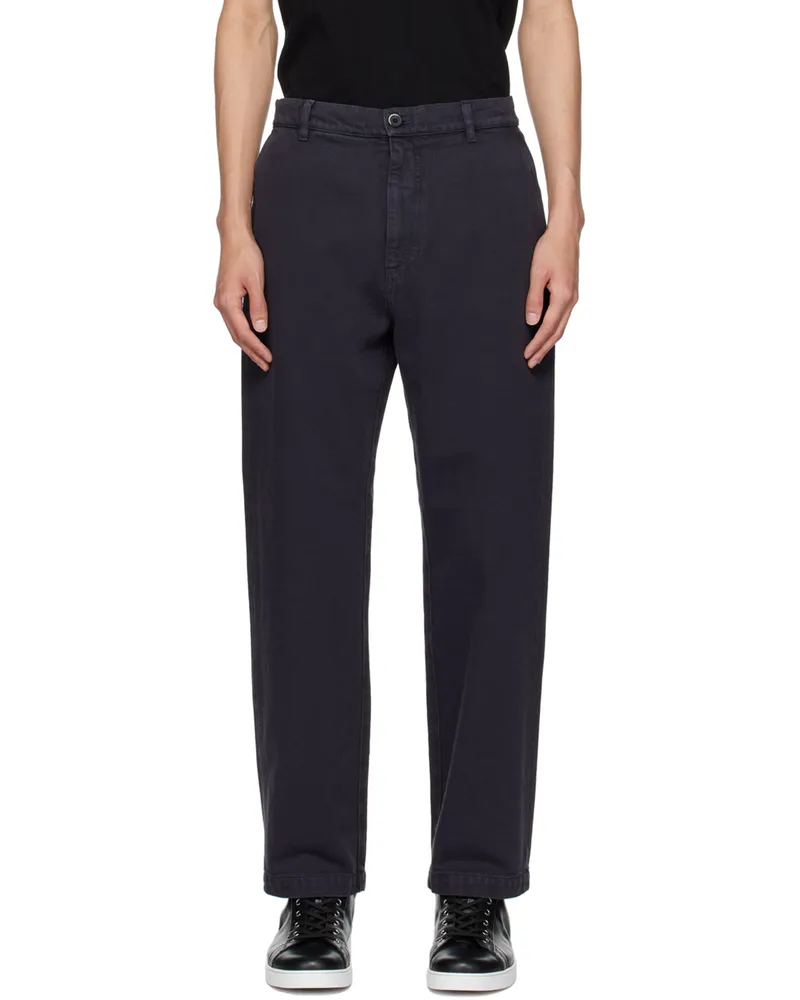 BARENA Navy Tober Denim Trousers Navy