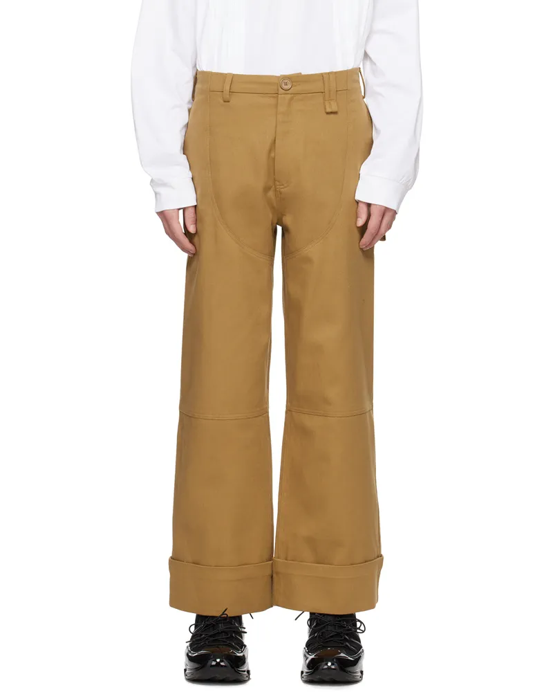 Simone Rocha Khaki Four-Pocket Jeans Olive