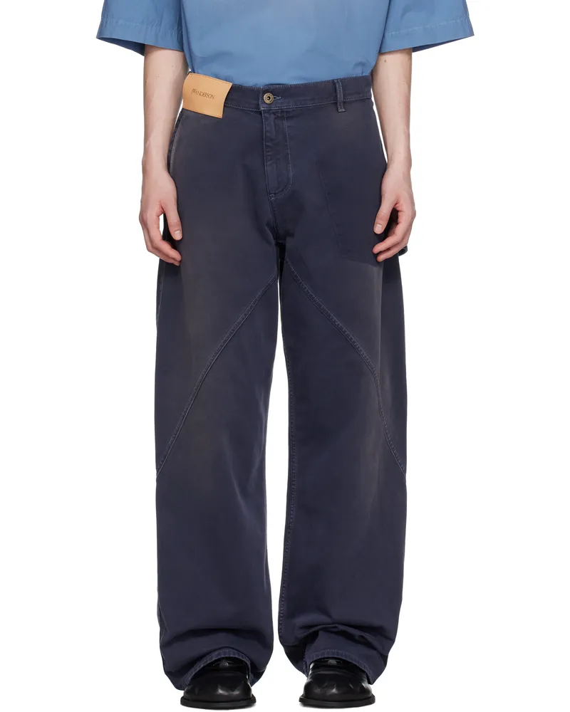J.W.Anderson Navy Twisted Workwear Jeans 888
