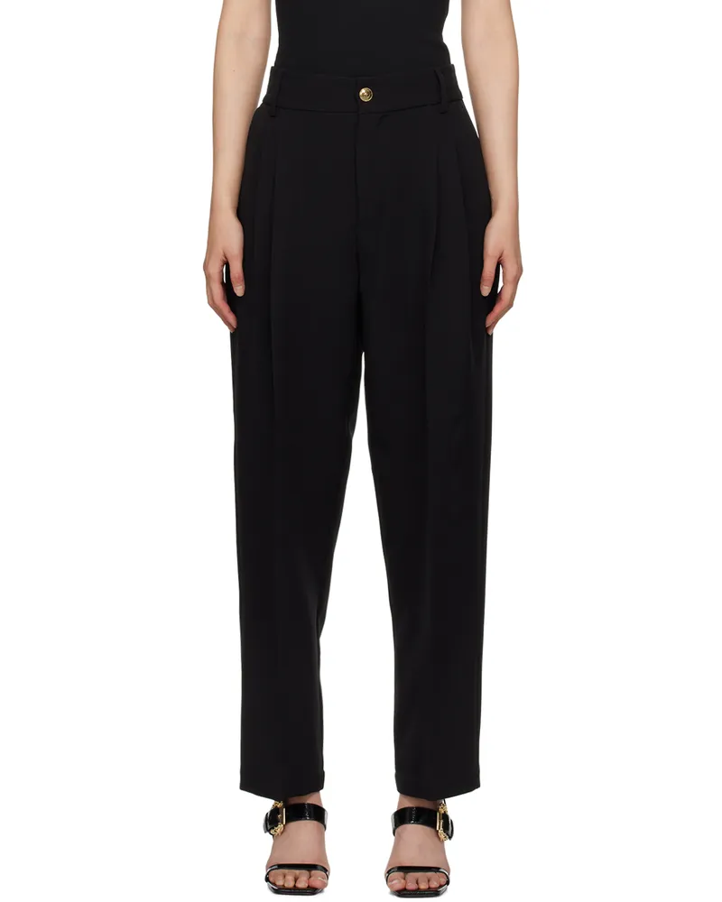 Versace Jeans Black Pleated Trousers E899