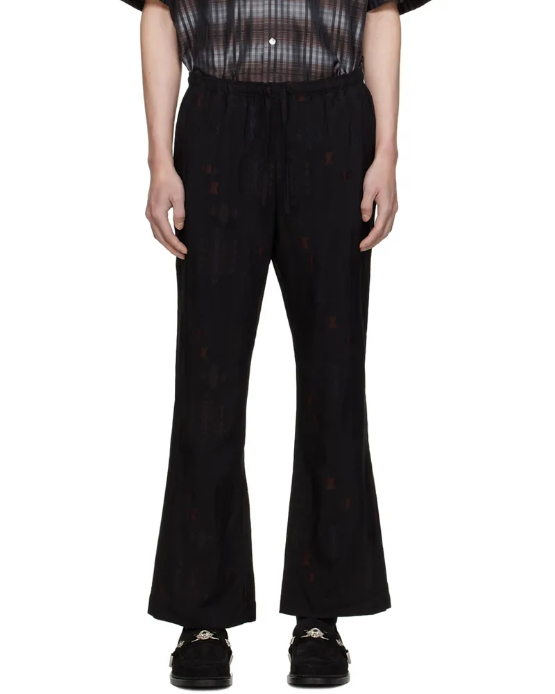 NEEDLES Black String Easy Trousers B-black