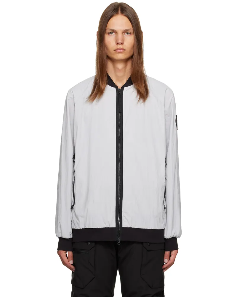 Canada Goose Gray Faber Bomber Jacket Silverbirch