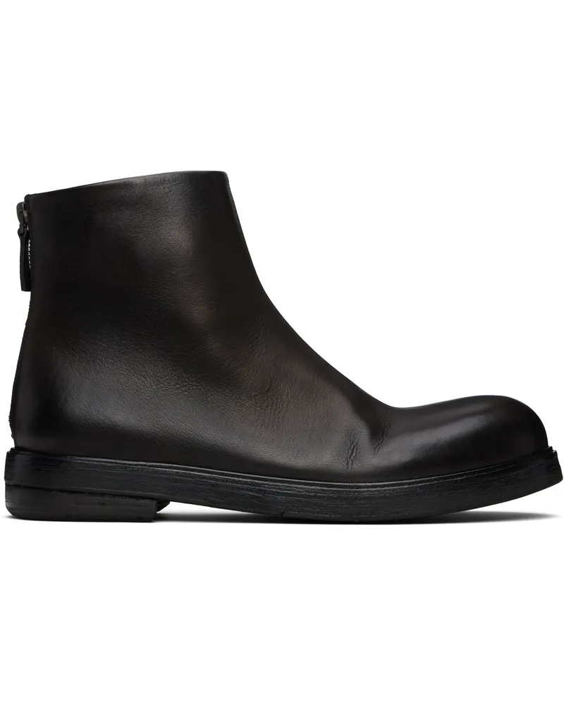 Marsèll Black Zucca Zeppa Ankle Boots Black