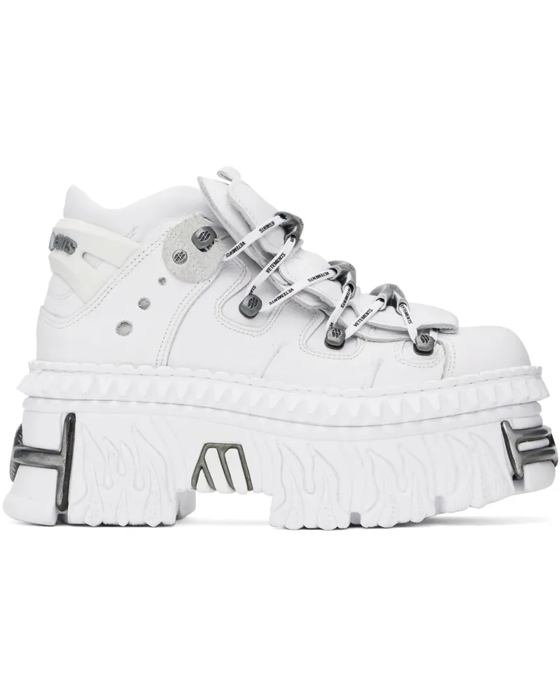 VETEMENTS White New Rock Edition Platform Sneakers White