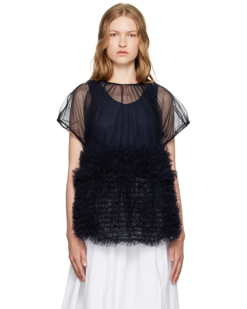 Molly Goddard Navy Rudi Top Navy