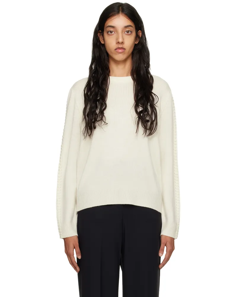 Theory Off-White Oversized Sweater Ivory