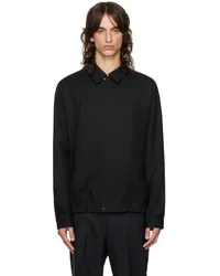 Comme des Garçons Black Wool Bomber Jacket Black