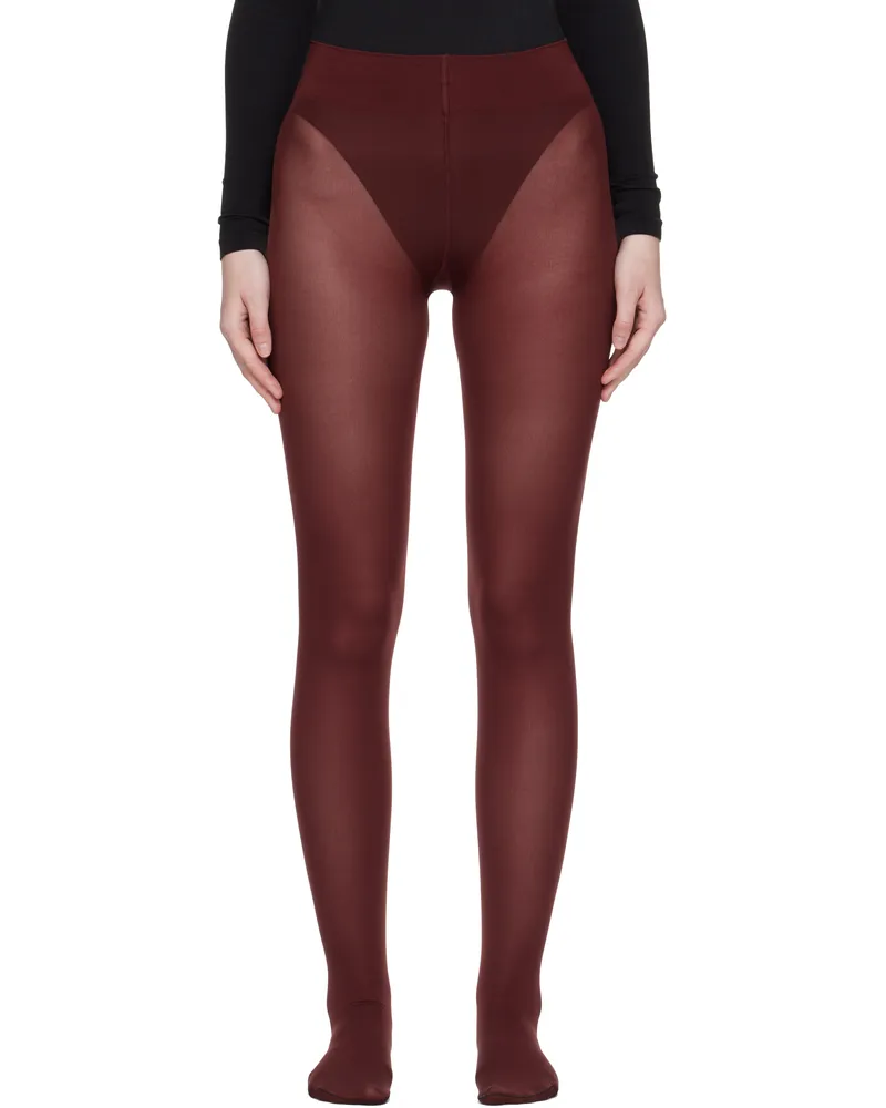 Wolford Burgundy Velvet de Luxe 66 Tights 3240
