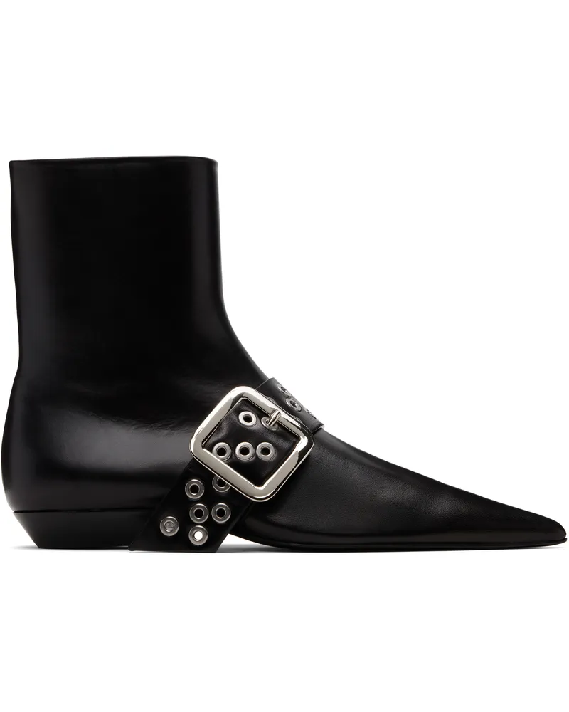 Jil Sander Black Ankle Boots 001