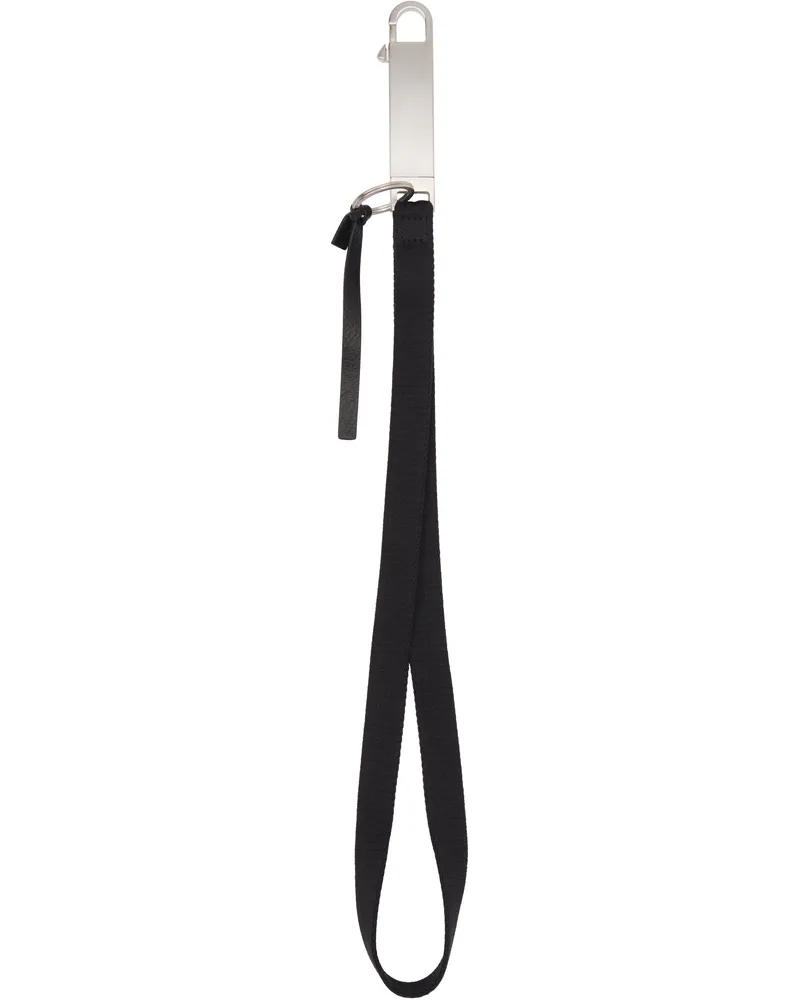 Rick Owens Black Hollywood Large Neck Hook Keychain 09