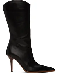 Paris Texas Black Ashley Mid-Calf Boots Black