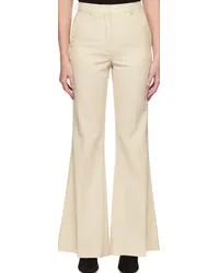 Olēnich Off-White Flared Trousers Vanilla