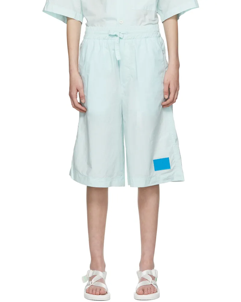 SUNNEI Blue Cotton Shorts Azure
