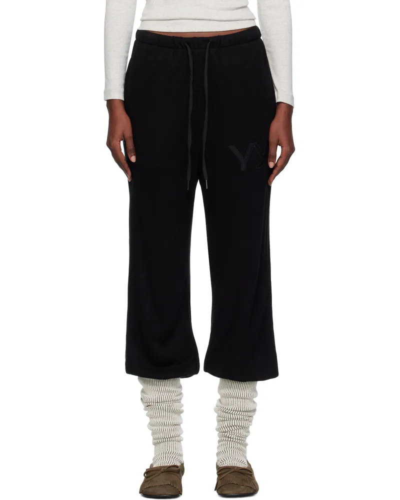 OPEN YY Black Layered Knee Socks Lounge Pants Black