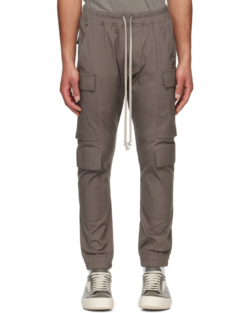 Rick Owens Gray Hollywood Mastodon Megacargo Cargo Pants 34
