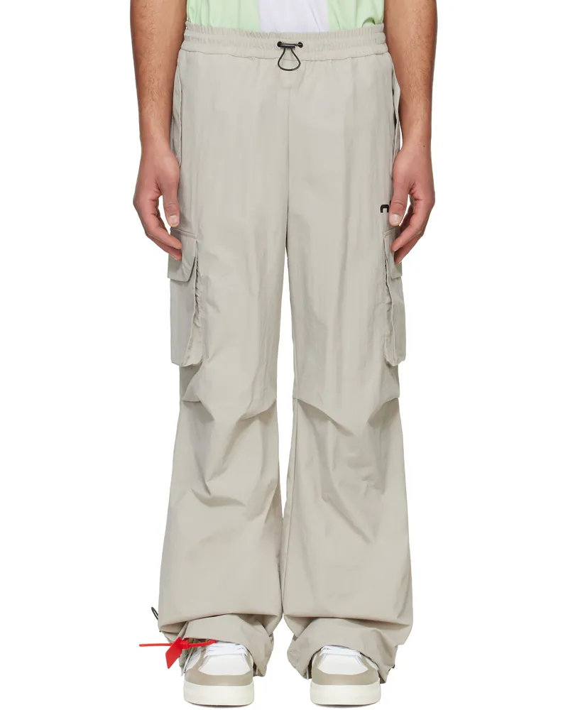 OFF-WHITE Gray Off Split Track Pants Light
